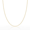 Bling For Your Buck 18K Gold Flashed Sterling Silver 1.2mm Very Thin Italian Cable Chain Necklace - 16"