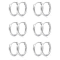 WBX S925 Sterling Silver Small Gold Huggie Hoop Earrings Set for Women 14K Real Gold Plated Earrings 12 Gauge Hypoallergenic for Sensitive Ears Cartilage Piercings Jewelry Gifts 6/8/10/12/14/16/20mm