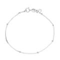 Adabele 1pc Real 925 Sterling Silver Satellite Beaded Station Chain Bracelet 7.5 inch Elegant Dainty Thin Cute 1.85mm Ball Hypoallergenic Women Jewelry SB-3C