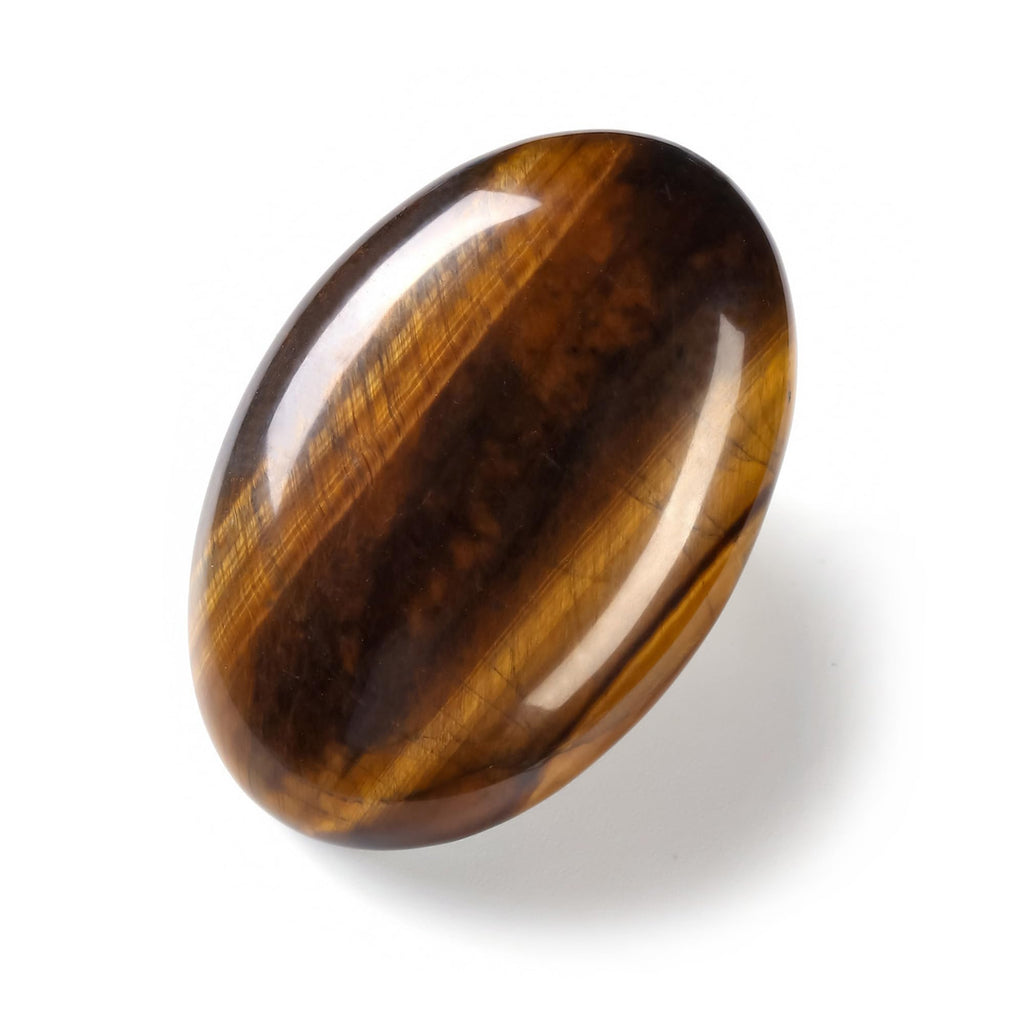 CrystalTears Tiger Eye Crystal Palm Stone 2.4” Large Polished Healing Crystals Gemstone Natural Pocket Worry Stone for Anxiety Stress Relief Meditation Reiki Healing Crystal Gifts