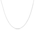 KEZEF Womens Sterling Silver Ball Bead Chain Necklace Dog Tag Chain 11 Inch (Anklet) Made in Italy