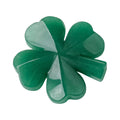 Runyangshi Natural Crystal Green Aventurine Four Leaf Clover Healing Stone Sculpture Hand-Carved Crafts Symbolizes Love Health Glory Riches Reiki Crystal Gemstone Home Decor Gift(Upgraded Version)