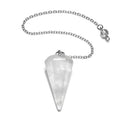 MANIFO Natural Clear Quartz Crystal Pendulum Faceted Point Gemstone Reiki Healing Pendulums for Dowsing Scrying