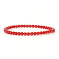 Cherry Tree Collection - Small Medium Large Sizes - Gemstone Beaded Bracelets For Women and Men - 4mm Round Beads (Red Agate - Large)