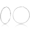 PRETOLE 925 Sterling Silver Hoops Earrings for Women Sterling Silver Large Diamond Cut Hoop Earrings Lightweight Hypoallergenic Big Sterling Silver Hoop Earrings for Women